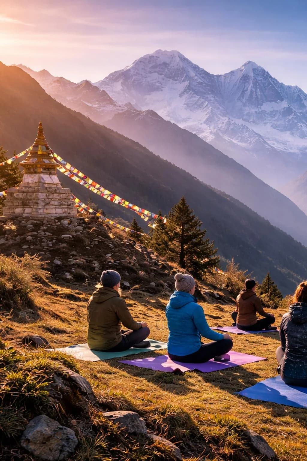 A guided wellness and yoga experience in a mountain destination